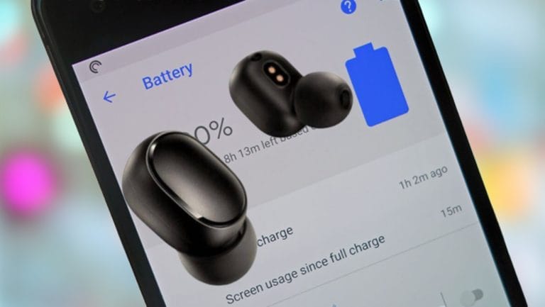 Nível da bateria Xiaomi AirDots