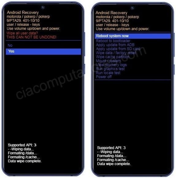 Como formatar Motorola Moto E6 Plus pelo modo de recuperação?
