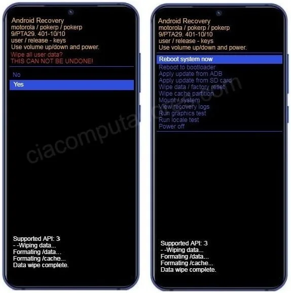Como formatar Motorola Moto E6 Plus pelo modo de recuperação?