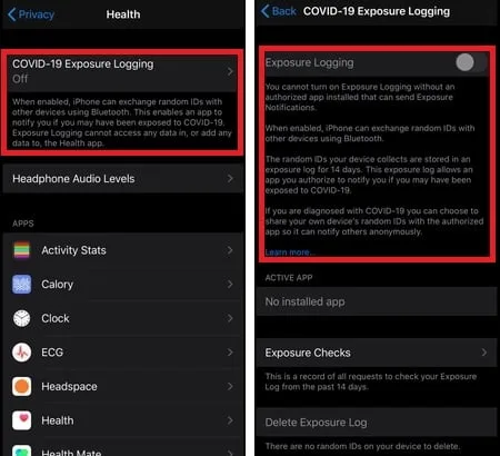 Como ativar notificações do Covid-19 no iPhone