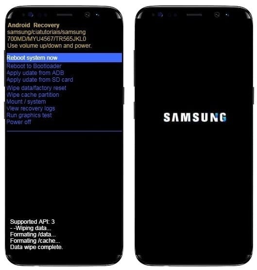 Como resetar Samsung Galaxy S8 ou Galaxy S8+ pelo modo de recuperação?