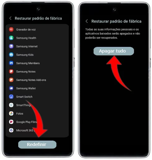 Como formatar o Samsung Galaxy S10 Lite pelas configurações?