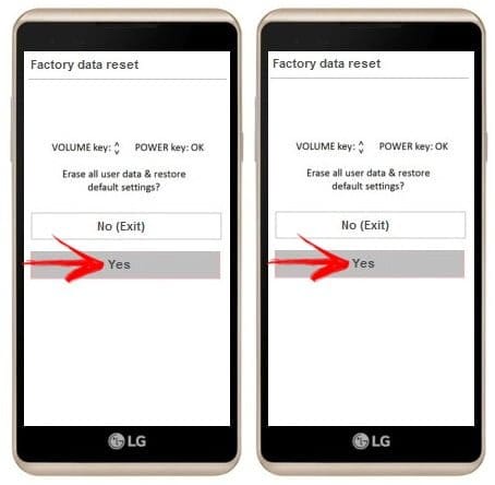 Hard reset LG X Style