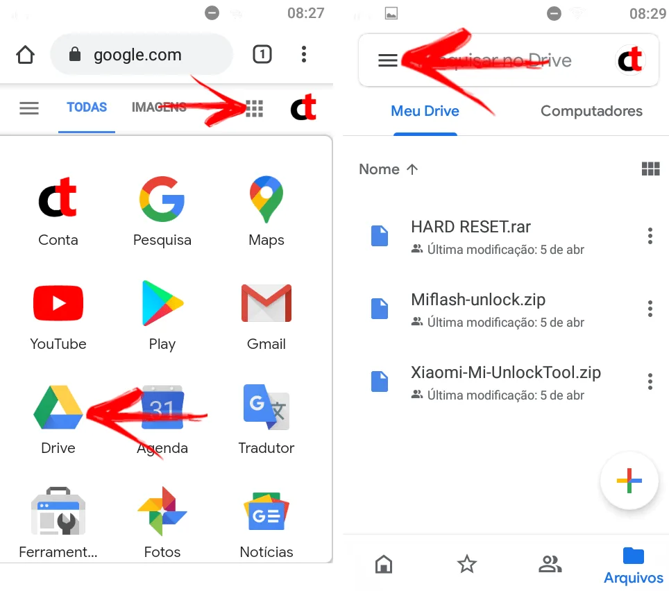 Como visualizar os dados de backup no Asus Zenfone no Google Drive?