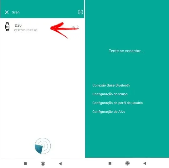 Como emparelhar o smartwatch D20 com o celular