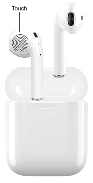 Toques e funções dos fones i11 TWS