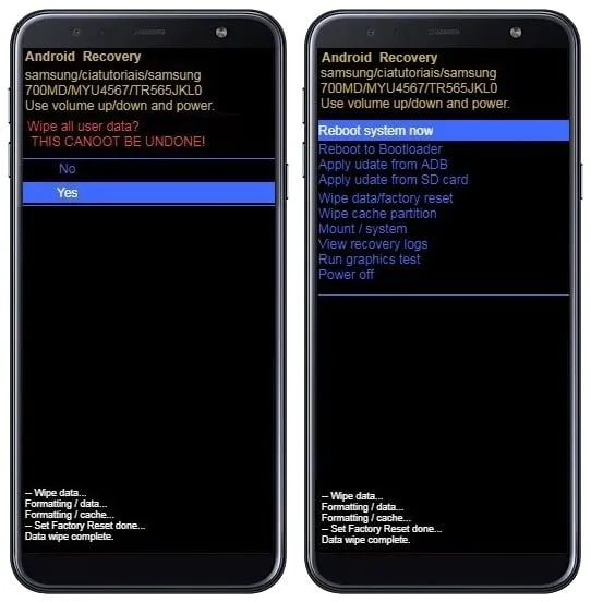 Como formatar Samsung Galaxy J4 Core pelo modo de recuperação?