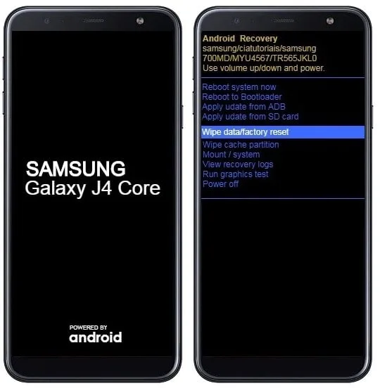 Como formatar Samsung Galaxy J4 Core pelo modo de recuperação?