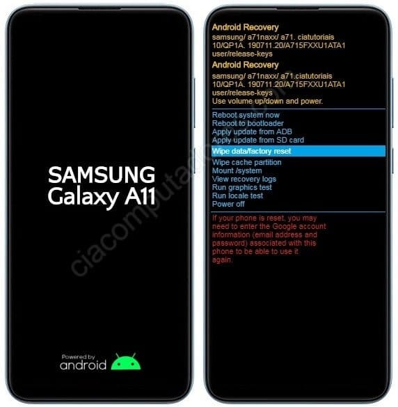 Como formatar Samsung Galaxy A11 pelo modo de recuperação?