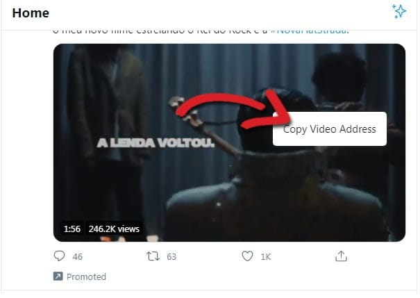 Salvando vídeos do Twitter no computador