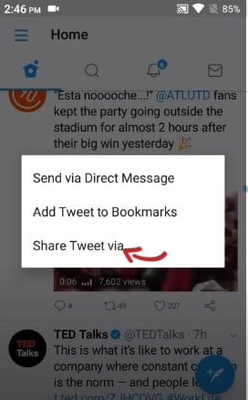 Como baixar vídeos do Twitter a partir de um celular Android?