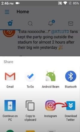 Como baixar vídeos do Twitter a partir de um celular Android?