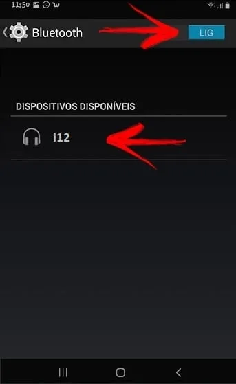 Como parear os fones i12 com o celular