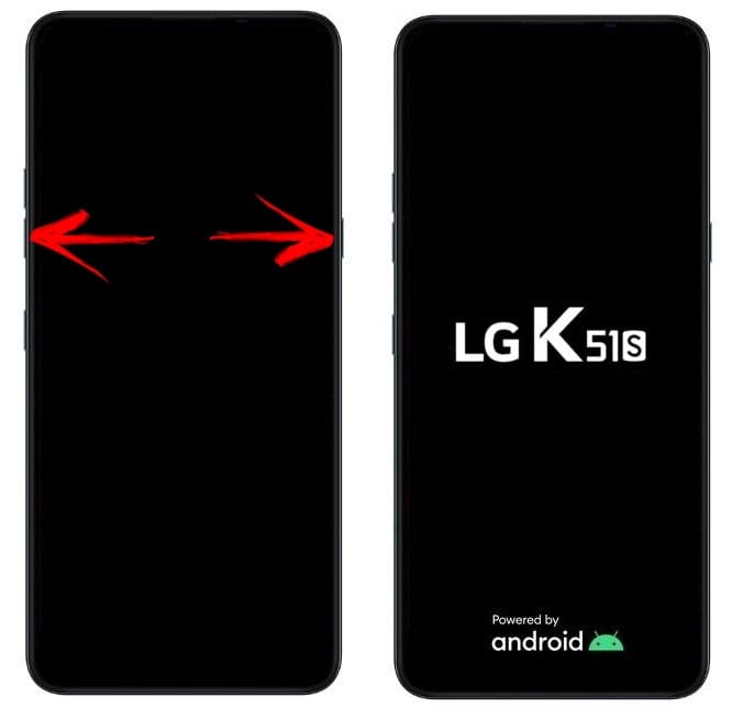 Resetar LG K41s, LG K51s ou LG K61 desligado