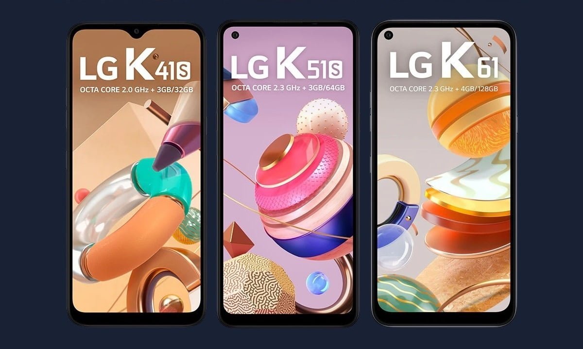 Celulares LG K41s, K51s e K61s