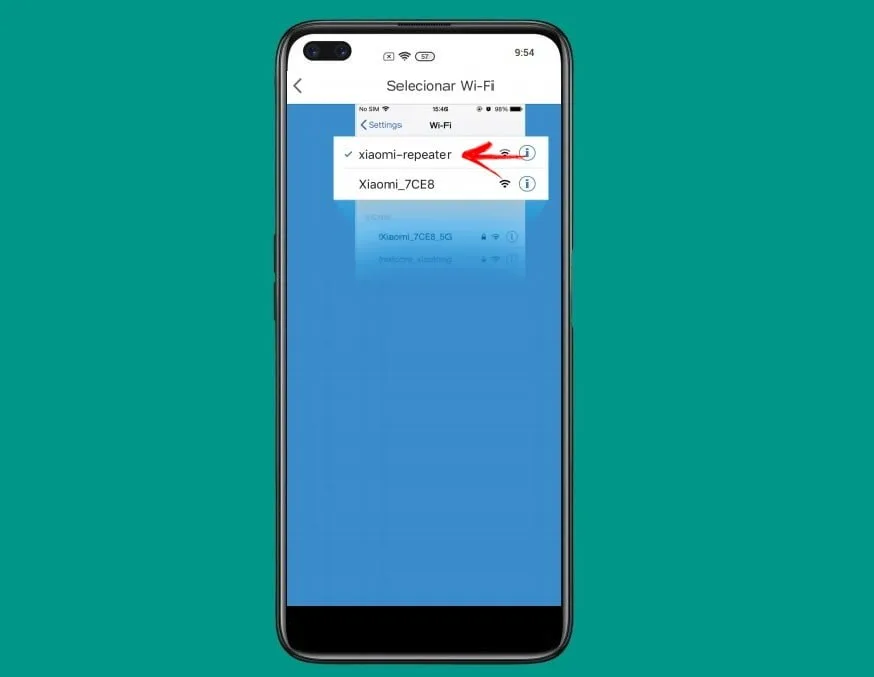 Conectando o repetidor Xiaomi manualmente na rede Wi-Fi (Android e iOS)