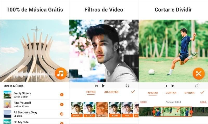 Aplicativo editor de vídeos YouCut