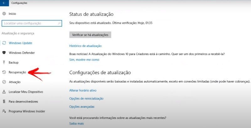 Formatando o Windows 10