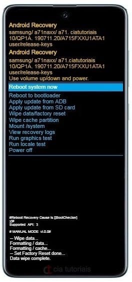 Como formatar Samsung Galaxy M21s pelo modo de recuperação?