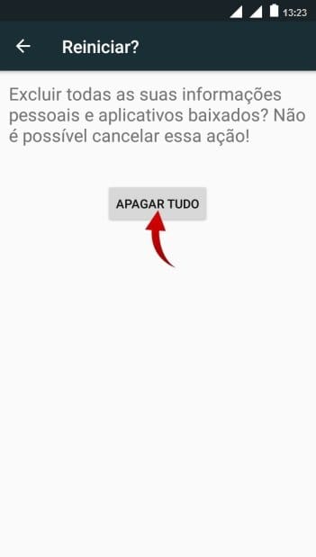 Como formatar Alcatel A5 pelas configurações?