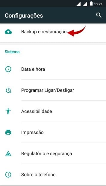 Como formatar Alcatel A5 pelas configurações?