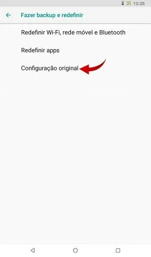 Como formatar o tablet infantil Multilaser pelas configurações passo 4.
