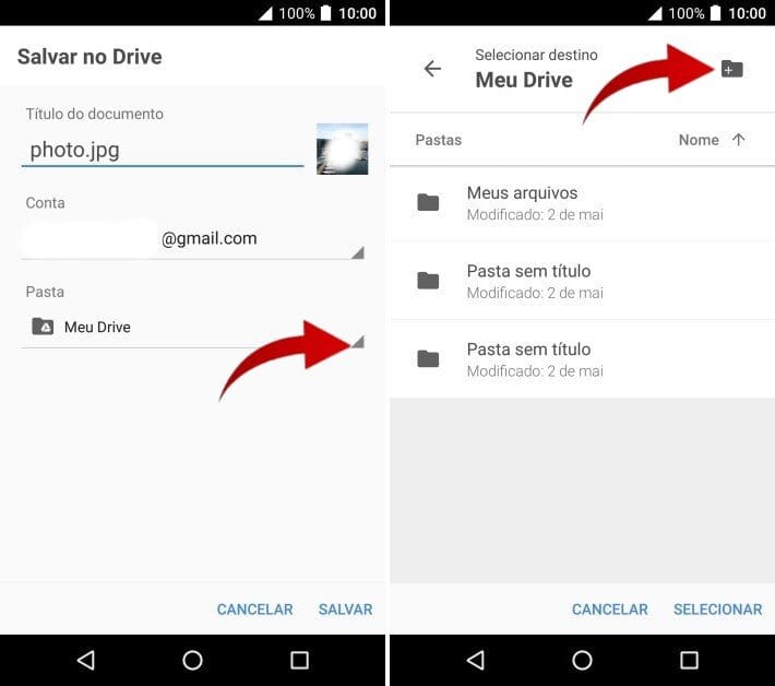 Passos para fazer backup no celular Alcatel.