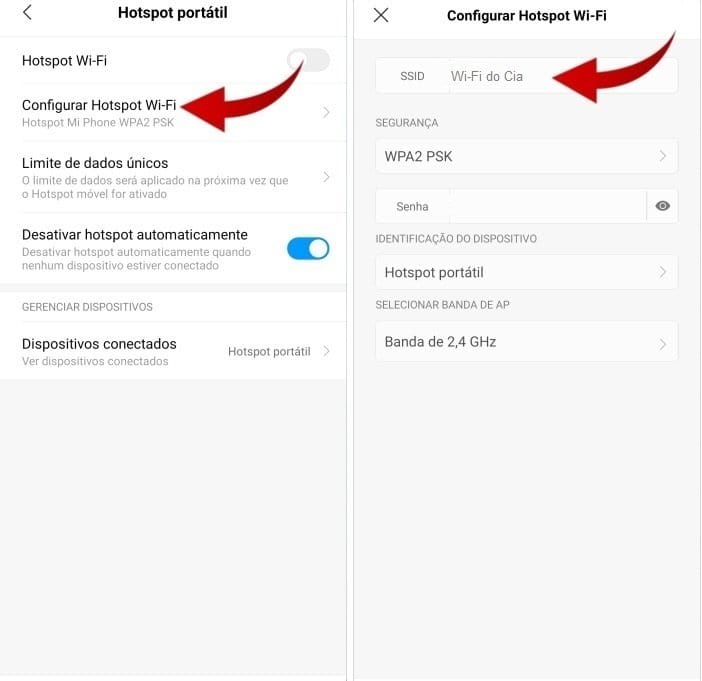 Como rotear o Wi-Fi do celular Xiaomi