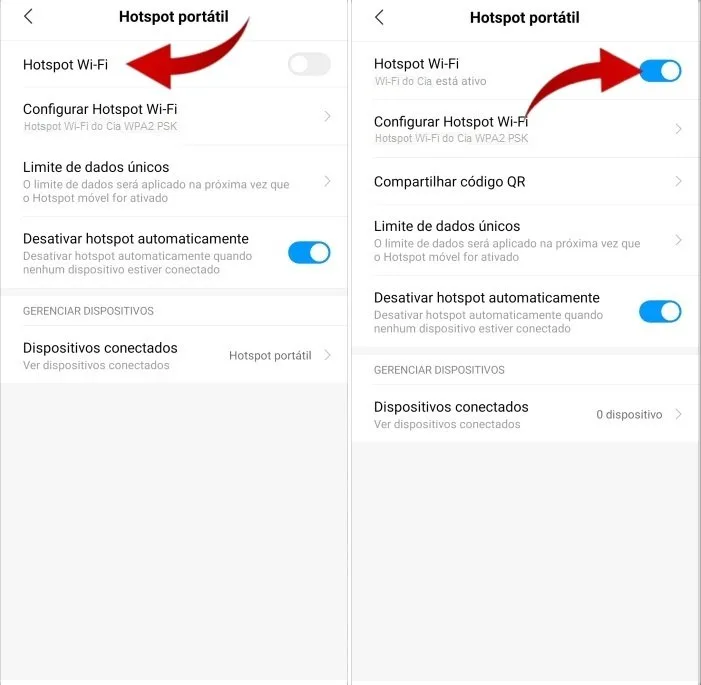 Como rotear o Wi-Fi do celular Xiaomi