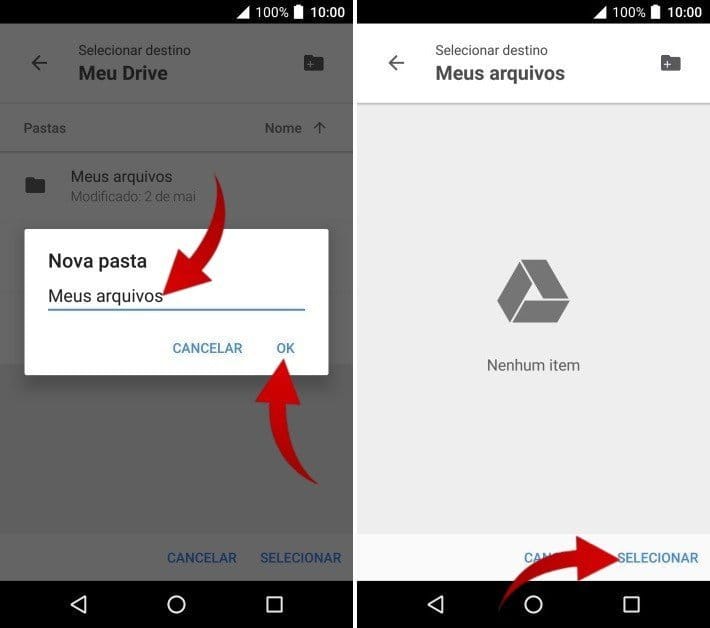 Passos para fazer backup no celular Alcatel.