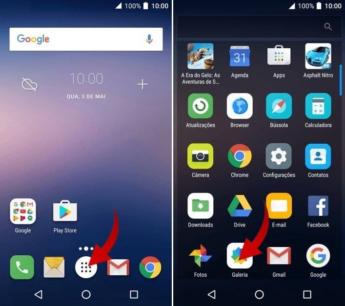 Passos para fazer backup no celular Alcatel.