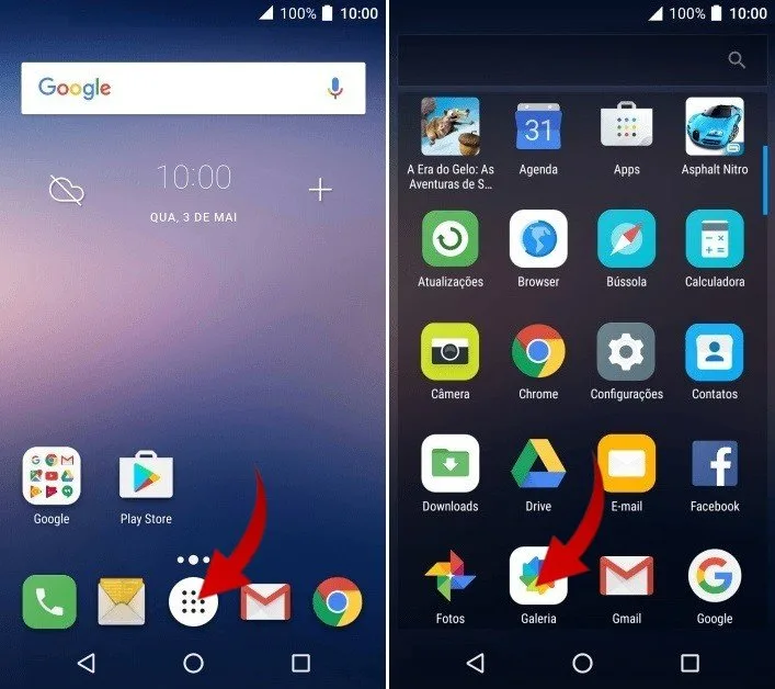 Passos para fazer backup no celular Alcatel.