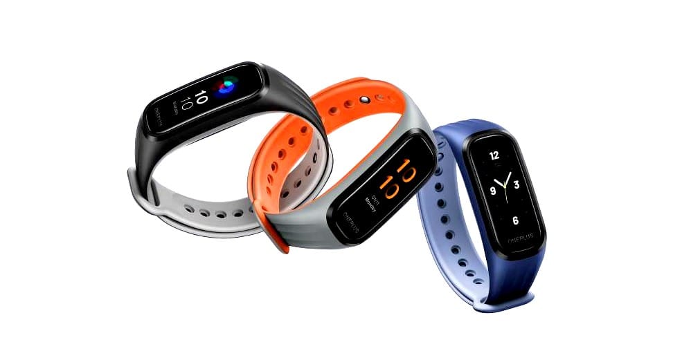 Oneplus Band cores Preto, Marinha e Tangerine Grey