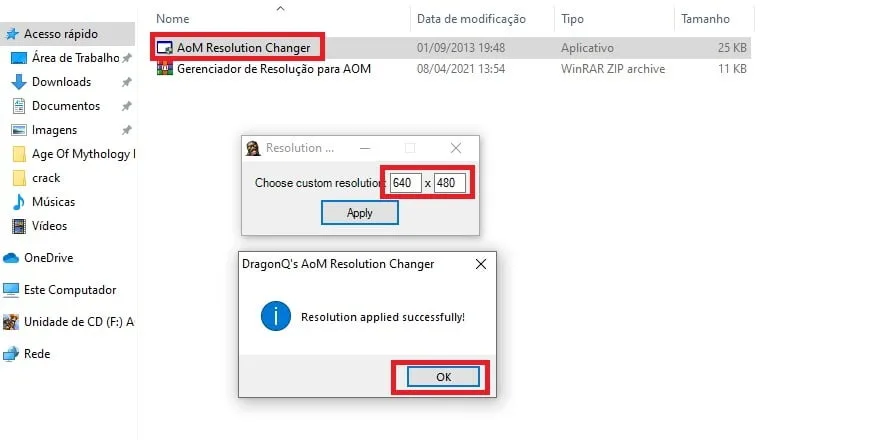 Baixando e executando o Gerenciador de Resolução para rodar o Age of Mythology no Windows 10