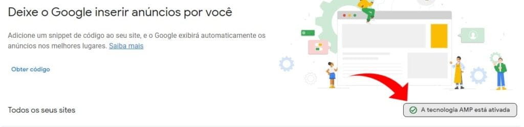 Anúncios automáticos AMP ativado.