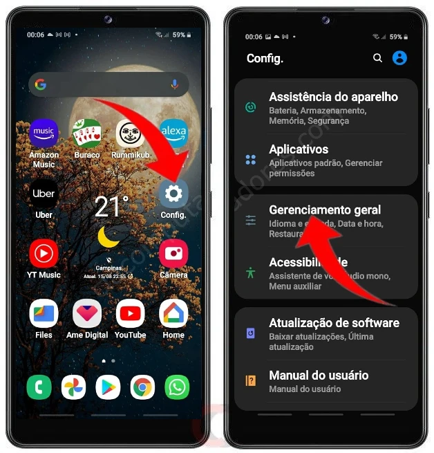 Como formatar Samsung Galaxy A32 ou Galaxy A32 5G pelas configurações?