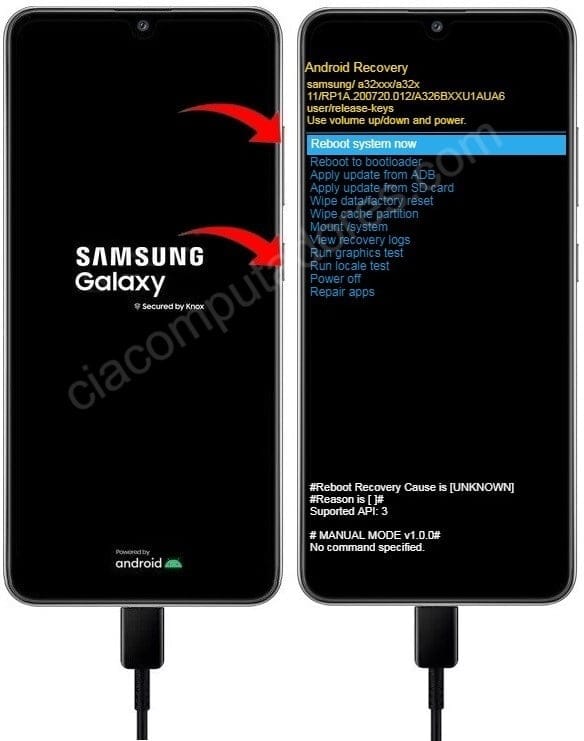 Como formatar o Samsung Galaxy A32 ou Galaxy A32 5G pelo modo de recuperação?