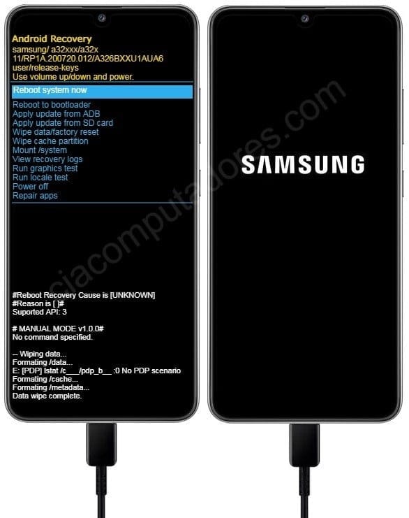 Como formatar o Samsung Galaxy A32 ou Galaxy A32 5G pelo modo de recuperação?