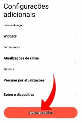 Como redefinir o Mi Watch pelo aplicativo