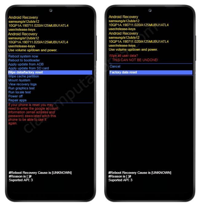 Como formatar Samsung Galaxy A12 pelo modo de recuperação?