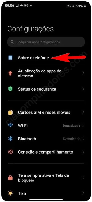 Como formatar o Xiaomi Redmi Note 10s pelas configurações?