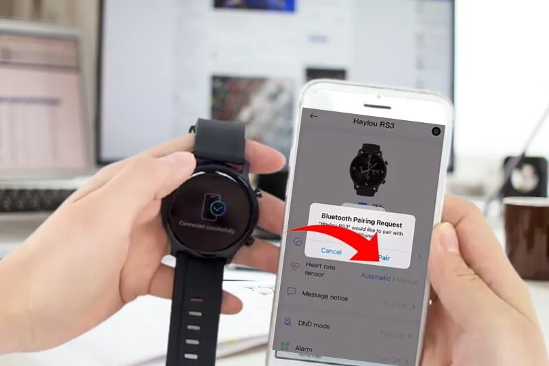 Como emparelhar o Haylou RS3 com o celular?