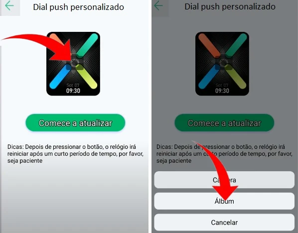 Personalizar watch faces no Smartwatch DT94