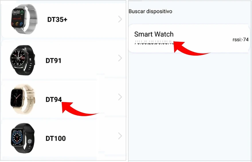 Emparelhar smartwatch DT94 (sincronizar com o celular)