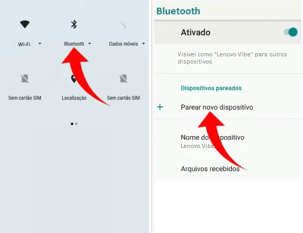 Conectando o M26 Plus pelo bluetooth do celular
