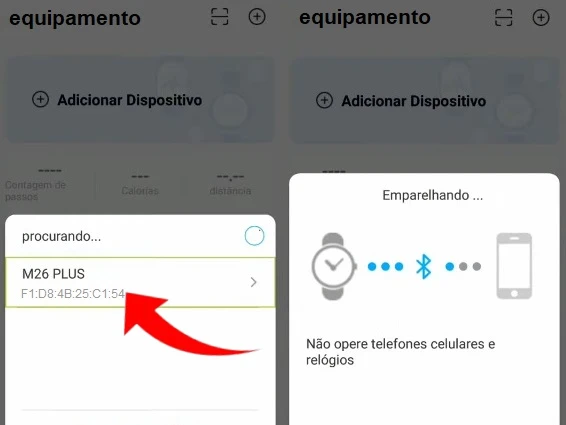 Conectando o M26 Plus pelo aplicativo