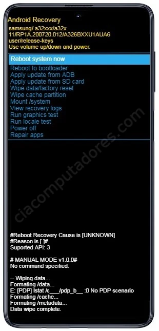Como formatar Samsung Galaxy M51 pelo modo de recuperação?