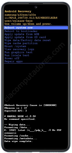 Como formatar Samsung Galaxy M32 pelo modo de recuperação?