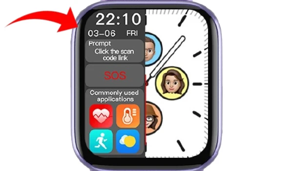 Smartwatch HW19 Atalhos rápidos