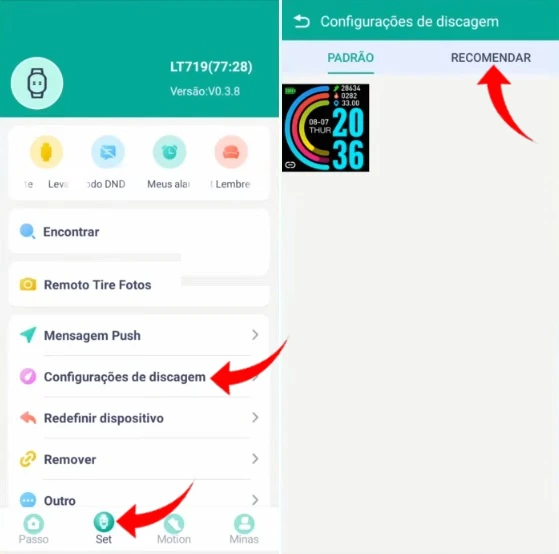 Como mudar a watch face da smartband LH319?